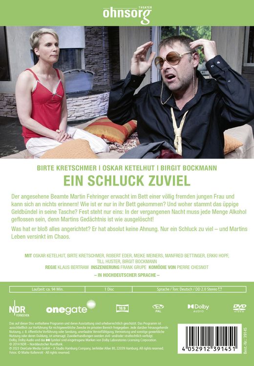 Produktbild: Ohnsorg-Theater heute: Ein Schluck zuviel