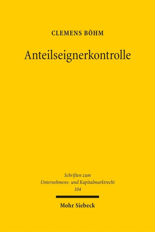 Produktbild: B&ouml;hm, C: Anteilseignerkontrolle
