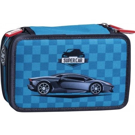Produktbild: Brunnen Federm&auml;ppchen &bdquo;Supercar&ldquo; &brvbar; 3 Rei&szlig;verschl&uuml;sse, blau