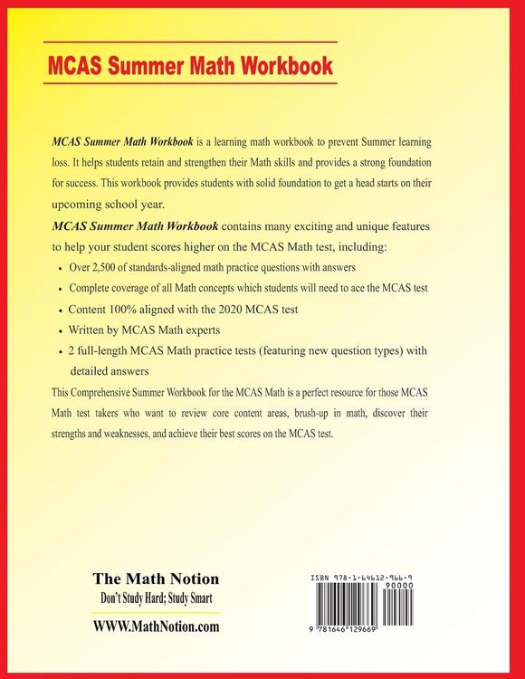 Produktbild: MCAS Grade 4 Summer Math Workbook