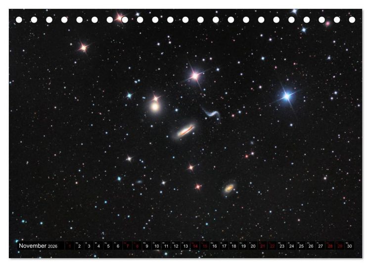 Produktbild: Galaxien des Nordhimmels (Tischkalender 2026 DIN A5 quer), CALVENDO Monatskalender