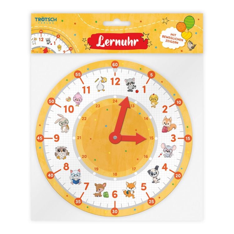 Produktbild: TR&Ouml;TSCH - Lernuhr Zum Schulstart Tierfreunde