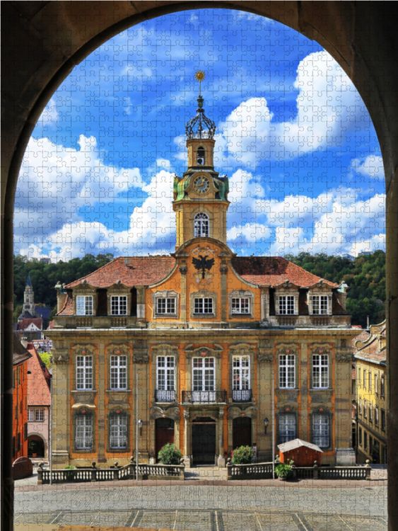Produktbild: CALVENDO Puzzle Rathaus Schw&auml;bisch Hall | 1000 Teile Lege-Gr&ouml;&szlig;e 64x48cm Foto-Puzzle f&uuml;r gl&uuml;ckliche Stunden