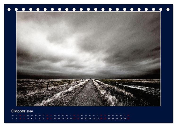 Produktbild: Wolken, Watt und Wellen. Fotografische Impressionen vom Jadebusen. (Tischkalender 2026 DIN A5 quer), CALVENDO Monatskalender