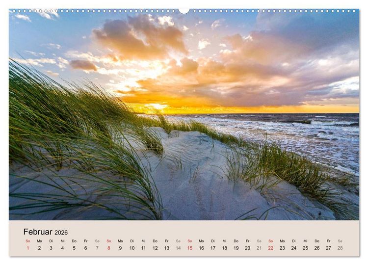 Produktbild: STRANDLUST: Fischland-Dar&szlig;-Zingst (hochwertiger Premium Wandkalender 2026 DIN A2 quer), Kunstdruck in Hochglanz