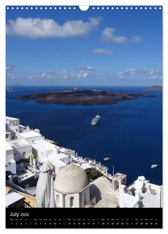 Produktbild: Santorini - Greece (Wall Calendar 2026 DIN A3 portrait), CALVENDO 12 Month Wall Calendar