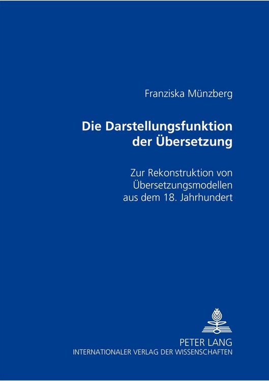 Produktbild: Die Darstellungsfunktion der &Uuml;bersetzung