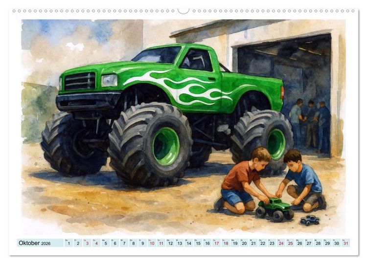 Produktbild: Monstertruck Spektakel (Wandkalender 2026 DIN A2 quer), CALVENDO Monatskalender