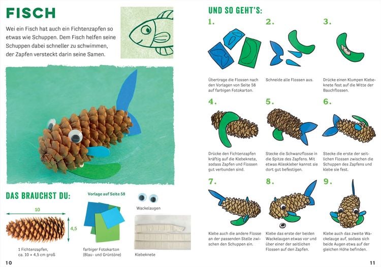 Produktbild: Lustige Zapfenfiguren f&uuml;r kleine K&uuml;nstler. Das Bastelbuch mit 24 Figuren aus Baumzapfen und anderen Naturmaterialien. F&uuml;r Kinder ab 5 Jahren