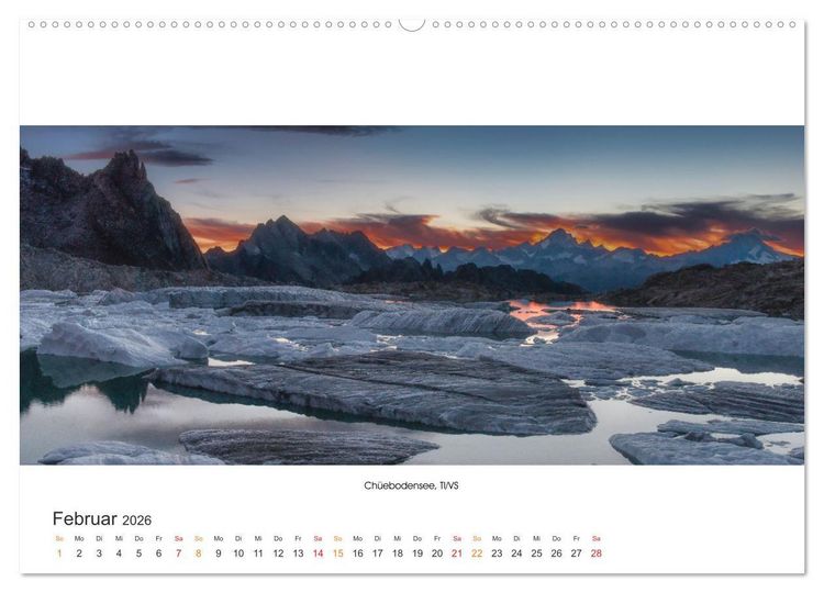 Produktbild: Bergseen Schweiz von Urs M&uuml;hlich (Wandkalender 2026 DIN A2 quer), CALVENDO Monatskalender