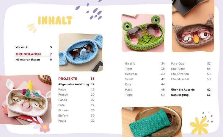 Produktbild: Brillies h&auml;keln: Niedliche Amigurumi-Brillenhalter | F&uuml;r Lese- und Sonnenbrillen