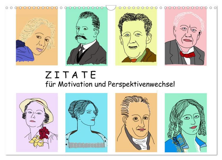 Produktbild: Zitate f&uuml;r Motivation und Perspektivenwechsel (Wandkalender 2026 DIN A3 quer), CALVENDO Monatskalender