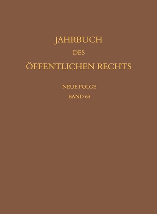 Produktbild: Jahrbuch des &ouml;ffentlichen Rechts der Gegenwart. Neue Folge