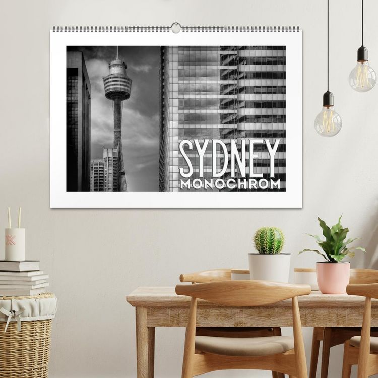 Produktbild: SYDNEY Monochrom (Wandkalender 2026 DIN A2 quer), CALVENDO Monatskalender