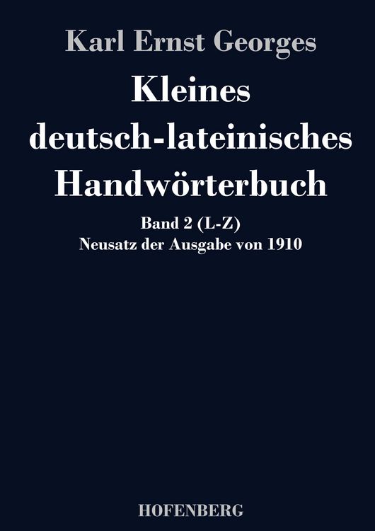 Produktbild: Kleines deutsch-lateinisches Handw&ouml;rterbuch