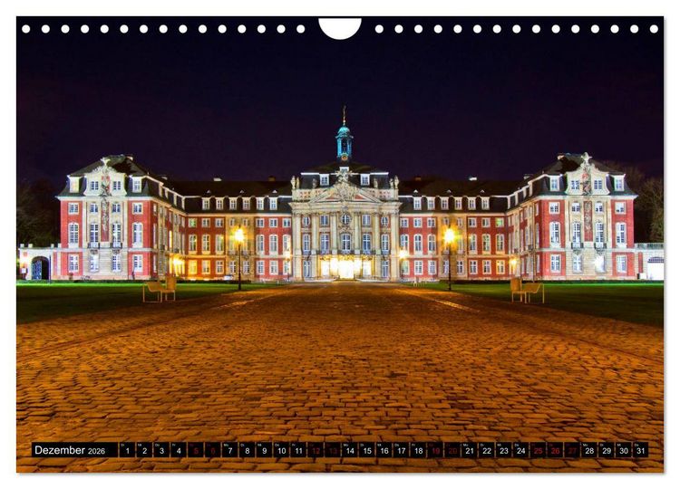 Produktbild: M&uuml;nsterland Romantik - Romantische Schl&ouml;sser und Wasserburgen (Wandkalender 2026 DIN A4 quer), CALVENDO Monatskalender