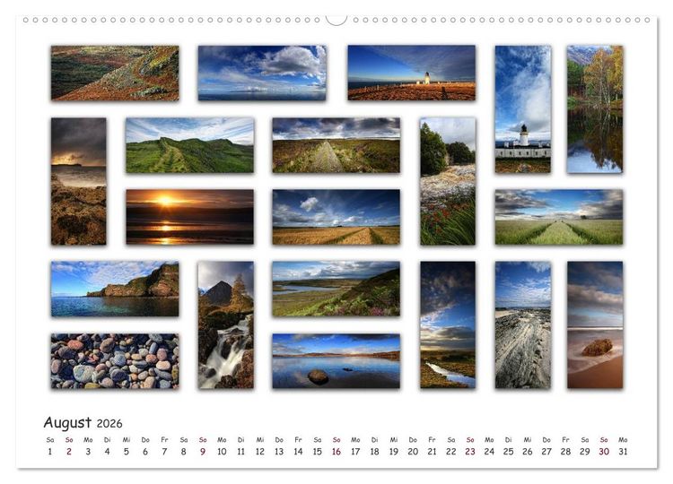 Produktbild: Schottland Impressionen (Wandkalender 2026 DIN A2 quer), CALVENDO Monatskalender