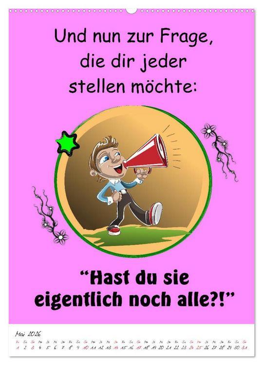 Produktbild: L&auml;uft&acute;s noch nicht beschissen genug? Dann hilft der Anti-Gl&uuml;cks-Kalender! (hochwertiger Premium Wandkalender 2026 DIN A2 hoch), Kunstdruck in Hochglanz
