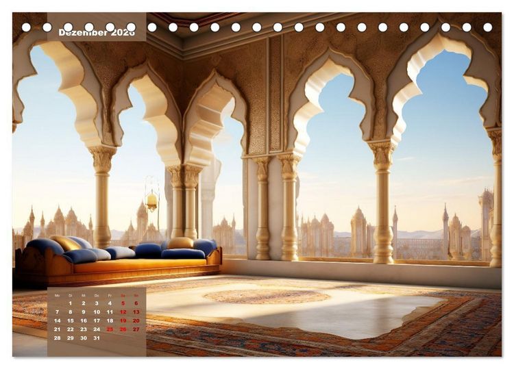 Produktbild: Exotische Pal&auml;ste (Tischkalender 2026 DIN A5 quer), CALVENDO Monatskalender