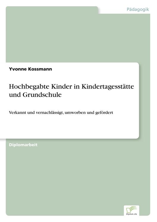 Produktbild: Hochbegabte Kinder in Kindertagesst&auml;tte und Grundschule