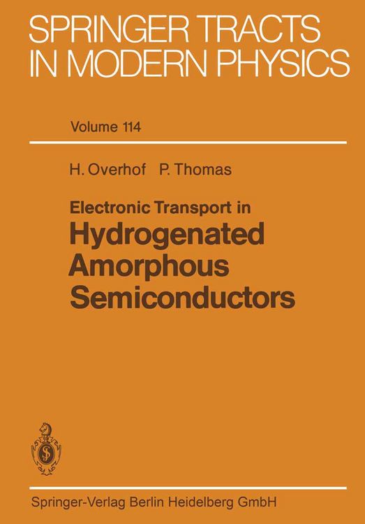 Produktbild: Electronic Transport in Hydrogenated Amorphous Semiconductors