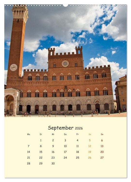 Produktbild: Siena - Impressionen (hochwertiger Premium Wandkalender 2026 DIN A2 hoch), Kunstdruck in Hochglanz