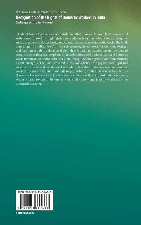 Produktbild: Recognition of the Rights of Domestic Workers in India