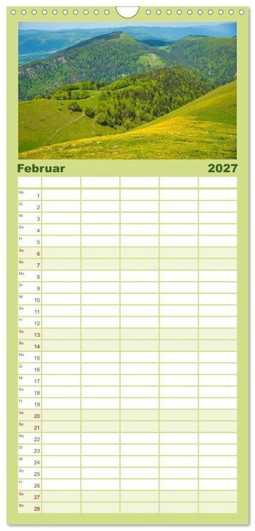 Produktbild: Familienplaner 2027 - Frankreichs Natursch&ouml;nheiten mit 5 Spalten (Wandkalender, 21 x 45 cm) CALVENDO