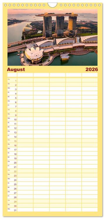 Produktbild: Familienplaner 2026 - Singapur - Die Stadt am Puls der Zeit. mit 5 Spalten (Wandkalender, 21 x 45 cm) CALVENDO