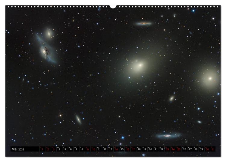 Produktbild: Galaxien des Nordhimmels (hochwertiger Premium Wandkalender 2026 DIN A2 quer), Kunstdruck in Hochglanz