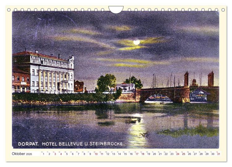 Produktbild: Gruss aus Dorpat - Tartu in historischen Ansichten (Wandkalender 2026 DIN A4 quer), CALVENDO Monatskalender