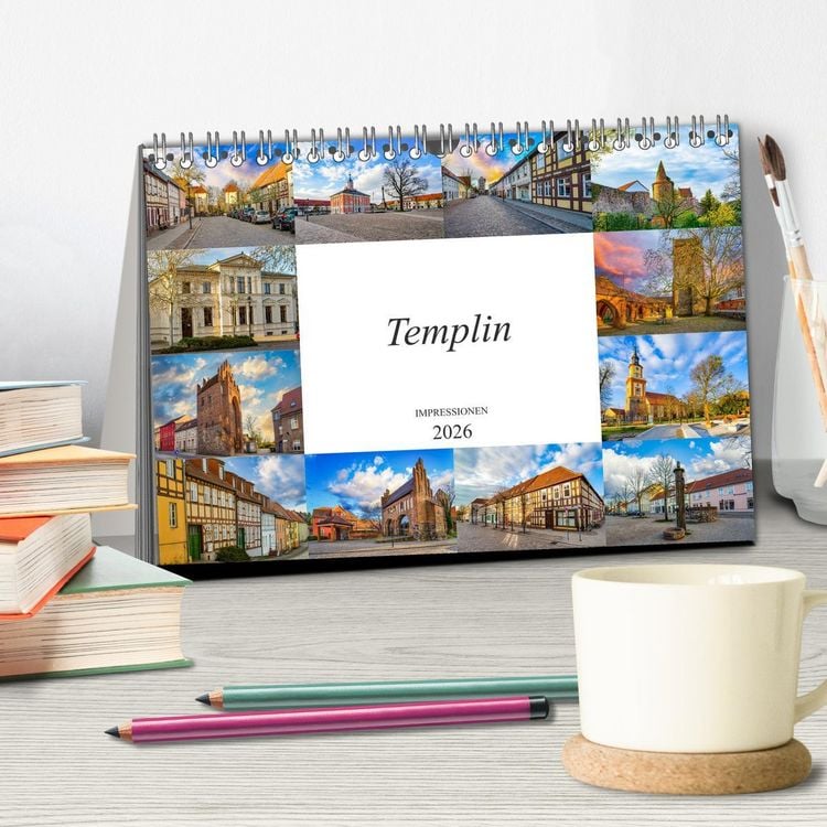 Produktbild: Templin Impressionen (Tischkalender 2026 DIN A5 quer), CALVENDO Monatskalender