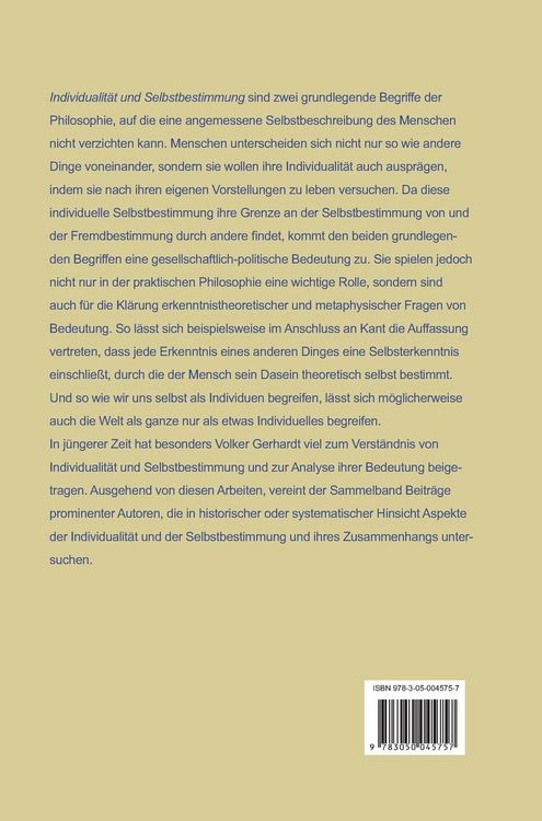 Produktbild: Individualit&auml;t und Selbstbestimmung