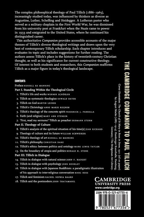 Produktbild: The Cambridge Companion to Paul Tillich