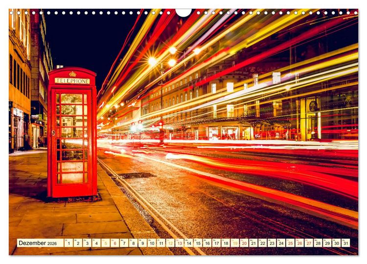 Produktbild: Die bekannteste Telefonzelle der Welt - Telephone Booth (Wandkalender 2026 DIN A3 quer), CALVENDO Monatskalender