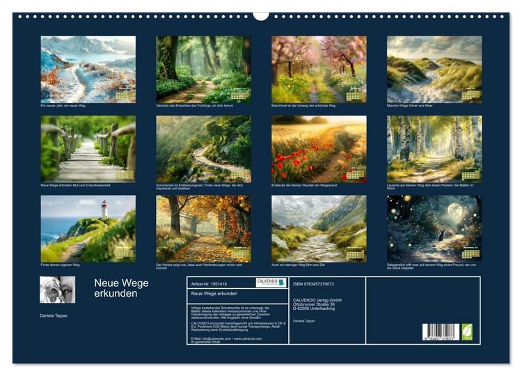 Produktbild: Neue Wege erkunden (Wandkalender 2026 DIN A2 quer), CALVENDO Monatskalender