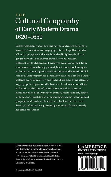 Produktbild: The Cultural Geography of Early Modern Drama, 1620-1650