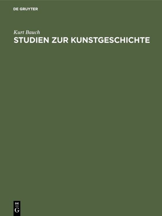 Produktbild: Studien zur Kunstgeschichte