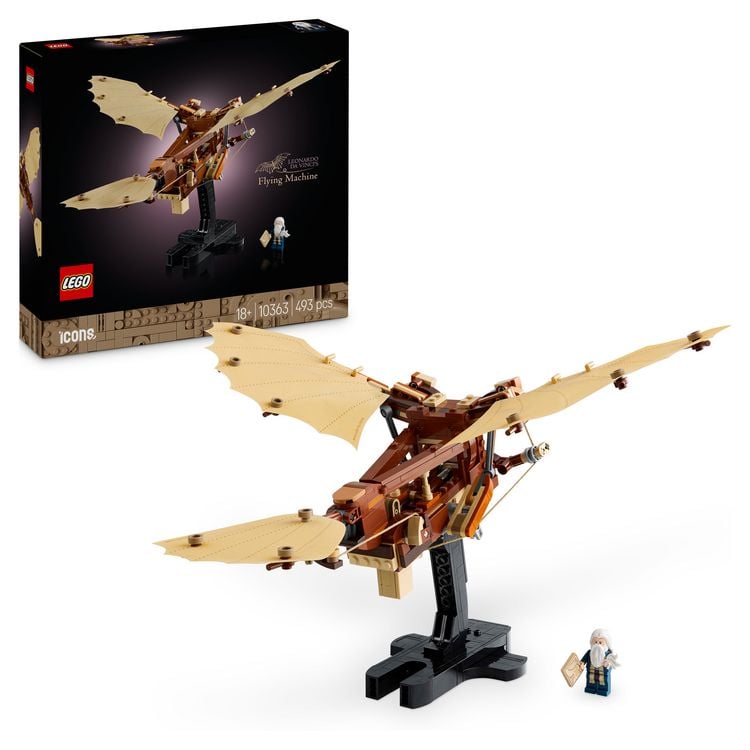 Produktbild: LEGO Icons Leonardo da Vincis Flugger&auml;t, Deko f&uuml;r Erwachsene 10363