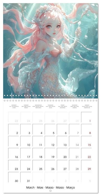 Produktbild: Mermaid Dreams - A Year of Enchanted Oceans (Wall Calendar 2026 12 &times; 12 Inch) CALVENDO 12 Month Wall Calendar