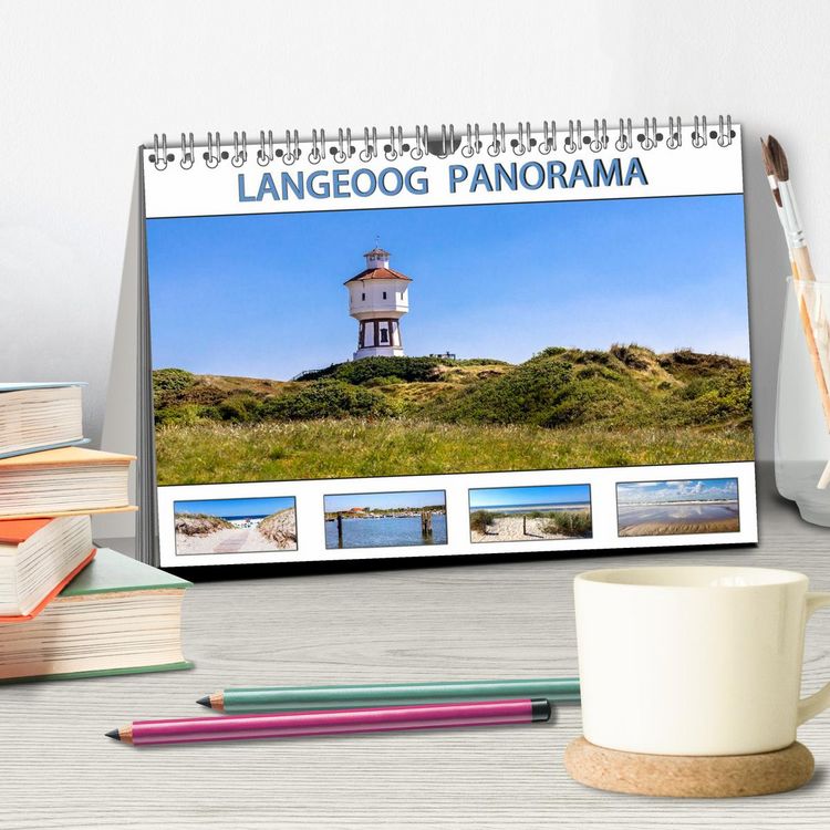 Produktbild: LANGEOOG PANORAMA (Tischkalender 2026 DIN A5 quer), CALVENDO Monatskalender