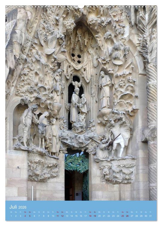 Produktbild: Sagrada Fam&iacute;lia - Gaud&iacute;s unvollendetes Meisterwerk (hochwertiger Premium Wandkalender 2026 DIN A2 hoch), Kunstdruck in Hochglanz