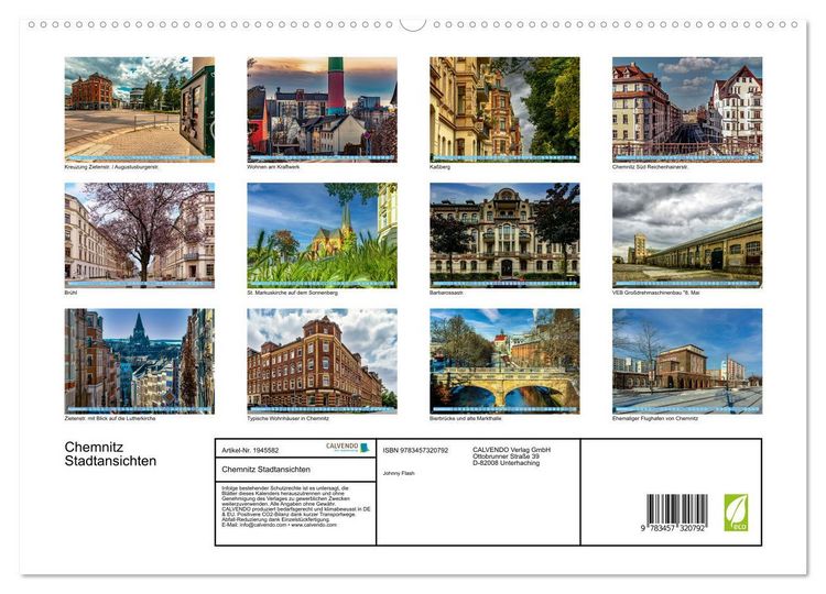 Produktbild: Chemnitz Stadtansichten (hochwertiger Premium Wandkalender 2026 DIN A2 quer), Kunstdruck in Hochglanz
