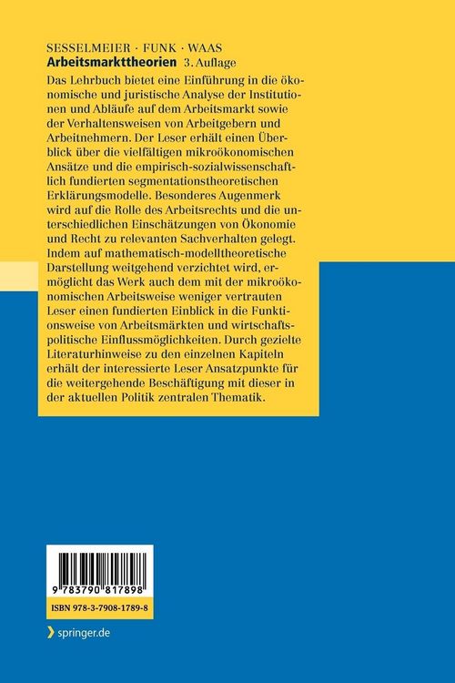 Produktbild: Arbeitsmarkttheorien