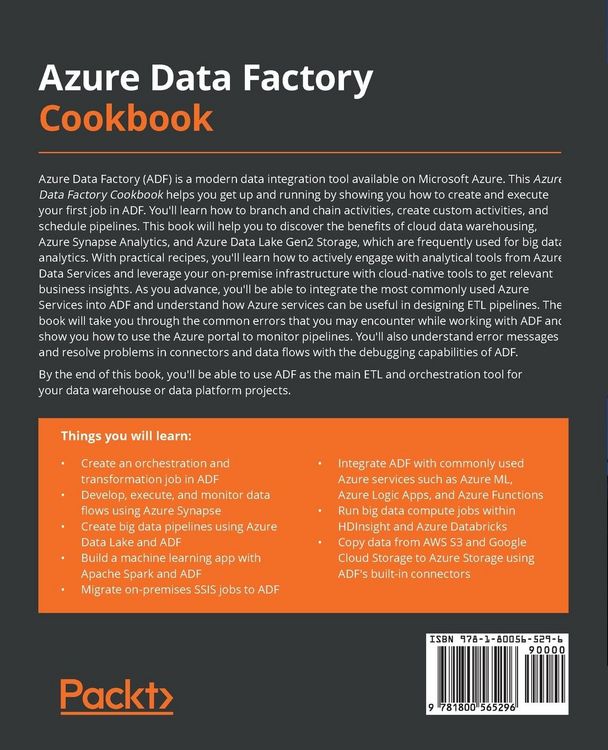 Produktbild: Azure Data Factory Cookbook
