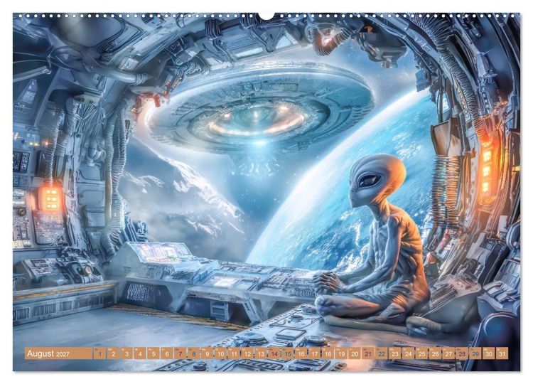 Produktbild: Science Fiction Reise - Ein visuelles Abenteuer (hochwertiger Premium Wandkalender 2027 DIN A2 quer), Kunstdruck in Hochglanz