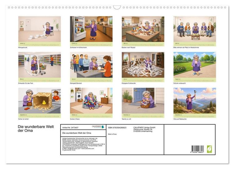 Produktbild: Die wunderbare Welt der Oma (Wandkalender 2027 DIN A2 quer), CALVENDO Monatskalender