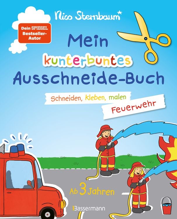 Produktbild: Mein kunterbuntes Ausschneidebuch - Feuerwehr. Schneiden, kleben, malen ab 3 Jahren