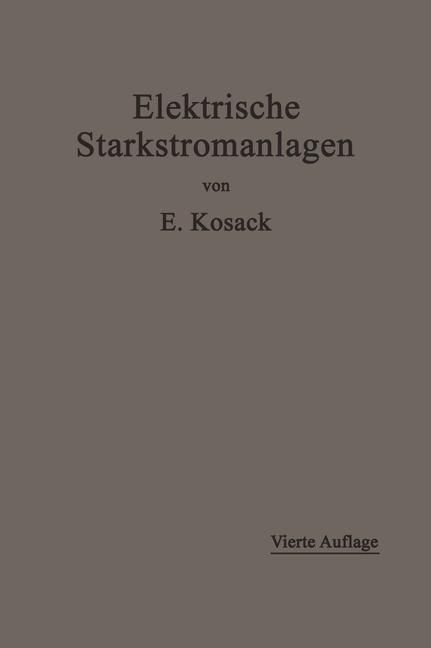 Produktbild: Elektrische Starkstromanlagen