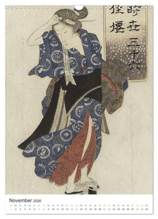 Produktbild: Kimonos und Karpfenmuster (Wandkalender 2026 DIN A3 hoch), CALVENDO Monatskalender